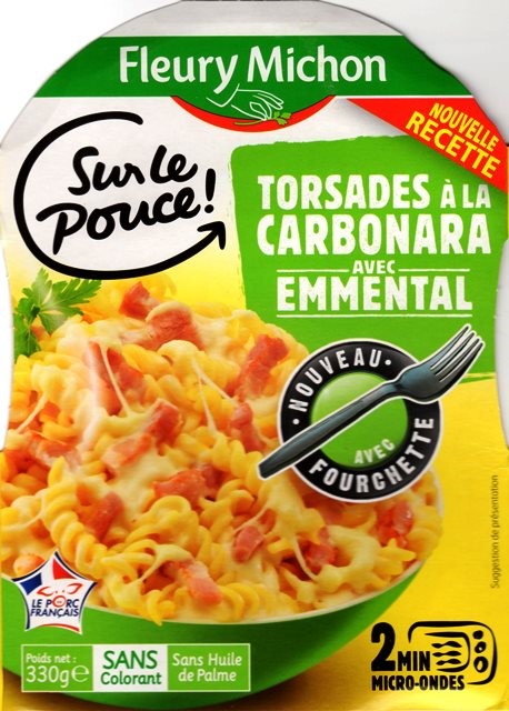 TORSADES À LA CARBONARA AVEC EMMENTAL 330g