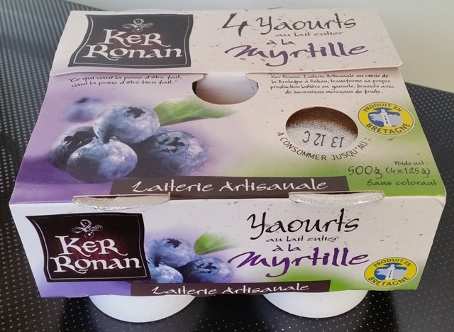 YAOURT BRASSÉ A LA MYRTILLE (X4) 500g