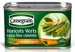 HARICOTS VERTS EXTRA-FINS CUISINÉS CAROTTES & PERSIL 400g