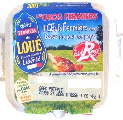 4 GROS OEUFS FERMIERS