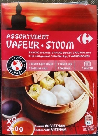 ASSORTIMENT VAPEUR HACAO (x6) XIU MAI (x3) 250g