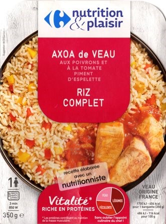 AXOA DE VEAU RIZ COMPLET 350g
