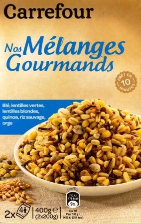 BLÉ, LENTILLES, QUINOA, RIZ SAUVAGE, ORGE (x2) 400g