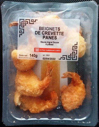 BEIGNETS DE CREVETTES PANÉS