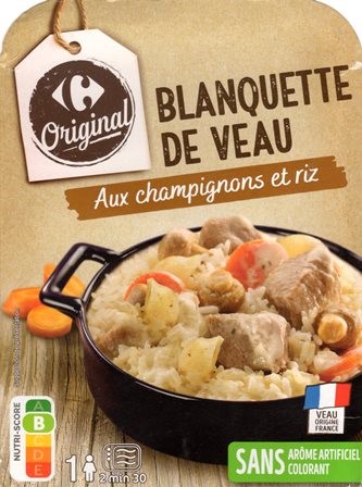 BLANQUETTE DE VEAU ET SON RIZ 330g