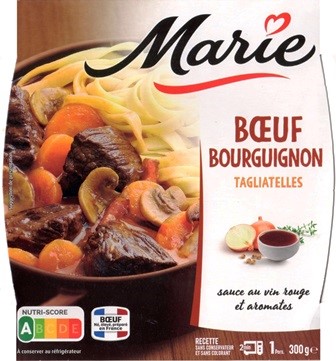 BŒUF BOURGUIGNON TAGLIATELLES AVEC SAUCE AU VIN ROUGE 300g