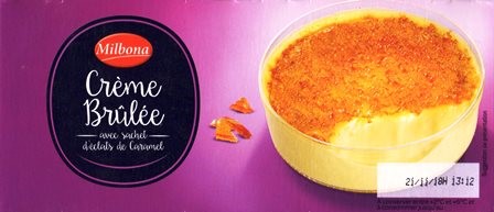 CRÈME BRULÉE AVEC SACHET D’ÉCLATS DE CARAMEL (x2) 200g