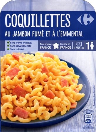 COQUILLETTES AU JAMBON ET À L'EMMENTAL 300g