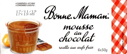 MOUSSE AU CHOCOLAT AUX ŒUFS FRAIS (x4) 200g