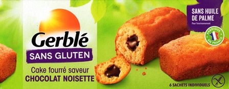 CAKE FOURRÉ SAVEUR CHOCOLAT NOISETTE (x6) 210g