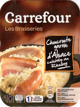 CHOUCROUTE GARNIE D’ALSACE CUISINÉE AU RIESLING 350g