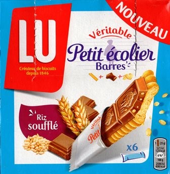 BARRES CHOCOLAT AU LAIT RIZ SOUFFLÉ (x6) 150g