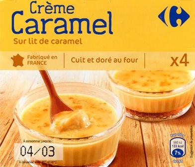 CRÈMES CARAMEL SUR LIT DE CARAMEL (x4) 400g