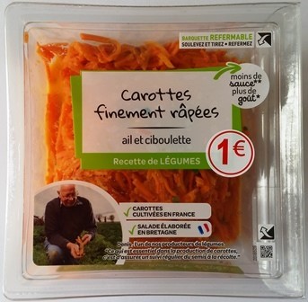 CAROTTES RÂPÉES AIL ET CIBOULETTE 200g