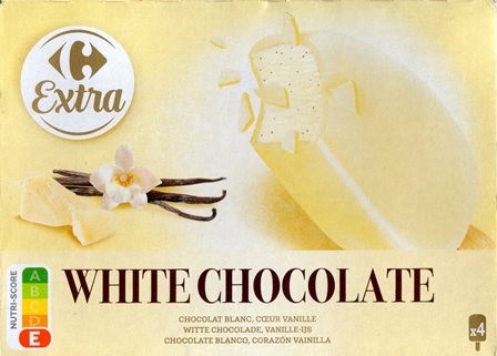 CHOCOLAT BLANC, CŒUR VANILLE (x4) 440ml