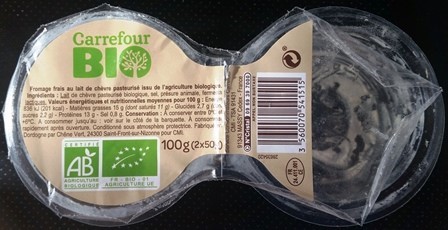 CHÈVRE BIO (X2) 100g