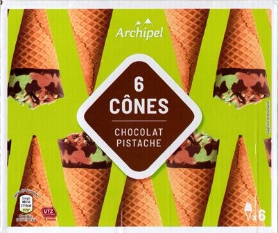 CÔNES CHOCOLAT PISTACHE (X6) 420g