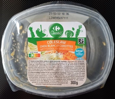COLESLAW CHOU BLANC ET CAROTTES 300g