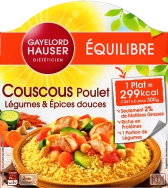 COUSCOUS POULET LÉGUMES & ÉPICES DOUCES 300g