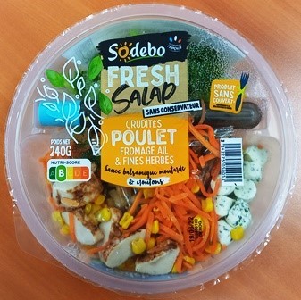 CRUDITÉS POULET FROMAGE AIL & FINES HERBES 240g