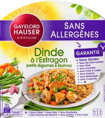 DINDE À L’ESTRAGON PETITS LÉGUMES & QUINOA 290g