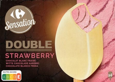 DOUBLE STRAWBERRY CHOCOLAT BLANC FRAISE (x4) 400ml