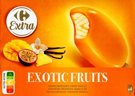 FRUITS EXOTIQUES, CŒUR VANILLE (x4) 400ml