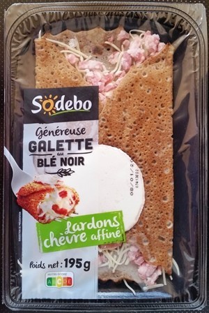 GALETTE AU BLÉ NOIR LARDONS CHÈVRE AFFINÉ