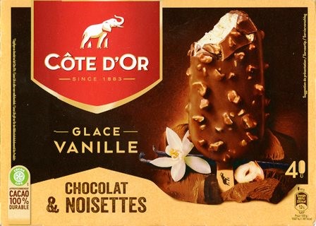 GLACE VANILLE CHOCOLAT & NOISETTES (x4) 260g