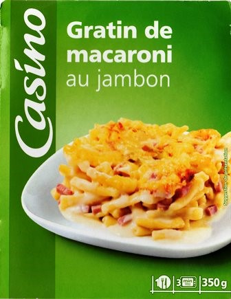 GRATIN DE MACARONI AU JAMBON 350g