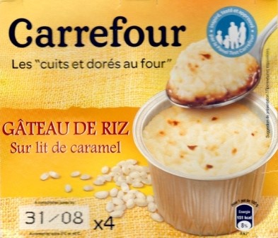 GÂTEAU DE RIZ SUR LIT DE CARAMEL (x4) 400g