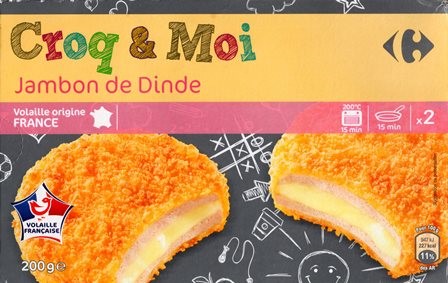 CROQ & MOI JAMBON DE DINDE (x2) 200g