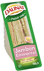 JAMBON EMMENTAL PAIN COMPLET 160g