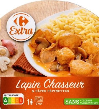 LAPIN CHASSEUR & PÂTES PÉPINETTES 300g