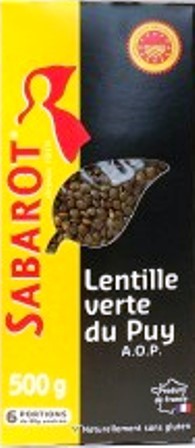 LENTILLE VERTE DU PUY A.O.P 500g