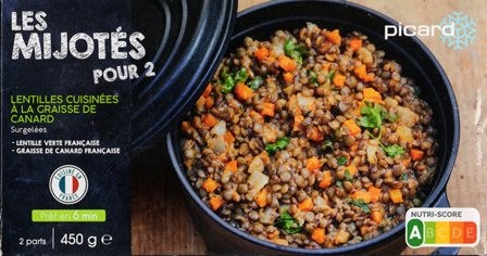 LENTILLES CUISINÉES À LA GRAISSE DE CANARD 450g