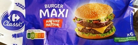 MAXI BURGER NATURE (X6) 495g