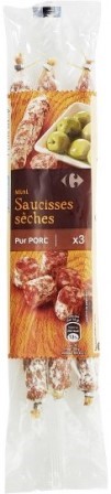 MINI SAUCISSES SÈCHES (X3) 150g