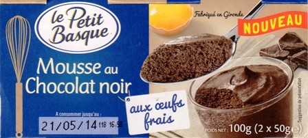 MOUSSE AU CHOCOLAT NOIR (X2) 100g