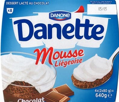 MOUSSE LIÉGEOISE CHOCOLAT (x8) 640g