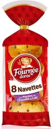 NAVETTES AUX PÉPITES DE CHOCOLAT AU LAIT (x8) 360g