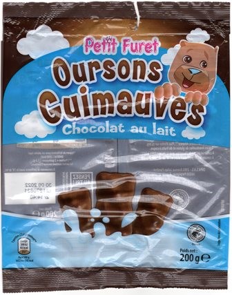 OURSONS GUIMAUVES CHOCOLAT AU LAIT 200g