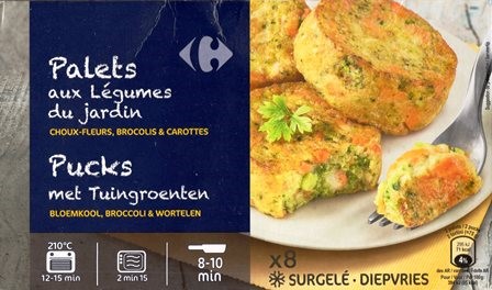 PALETS AUX LÉGUMES DU JARDIN CHOUX-FLEURS, BROCOLIS & CAROTTES (x8) 300g