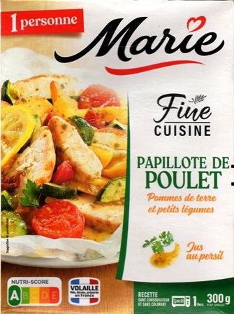 PAPILLOTE DE POULET POMME DE TERRE 300g