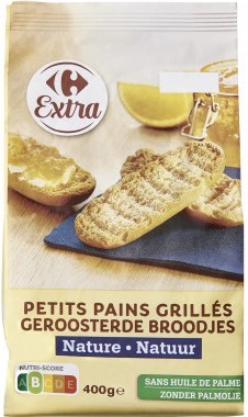 PETITS PAINS GRILLÉS NATURE 225g