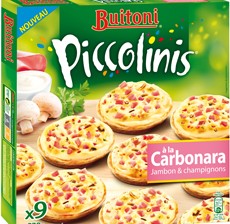 PICCOLINIS À LA CARBONARA JAMBON & CHAMPIGNONS