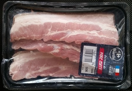 POITRINE DE PORC CUITE (x3) 417g