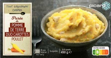 PURÉE DE POMME DE TERRE DUO CAROTTES POULET 450g
