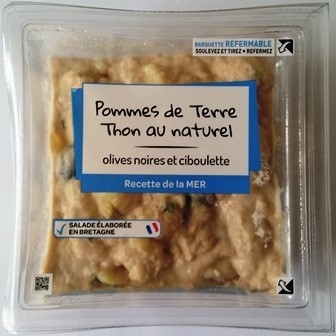 POMMES DE TERRE AU THON AUX OLIVES NOIRES ENTIÈRES 300g