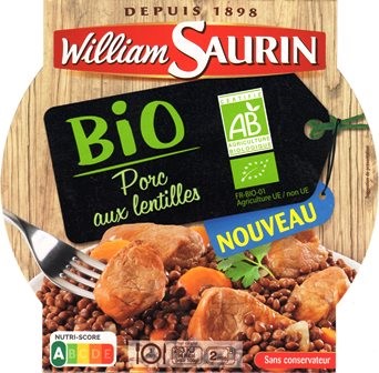 PORC AUX LENTILLES BIO 280g